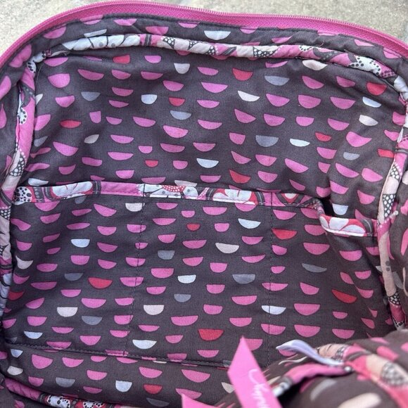 Vera Bradley Tote Shoulder Bag Pink Blush Floral Medium Zipper Closure - Picture 12 of 13